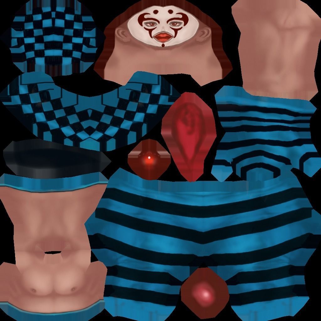 Clown monster Low-poly 3D model_9