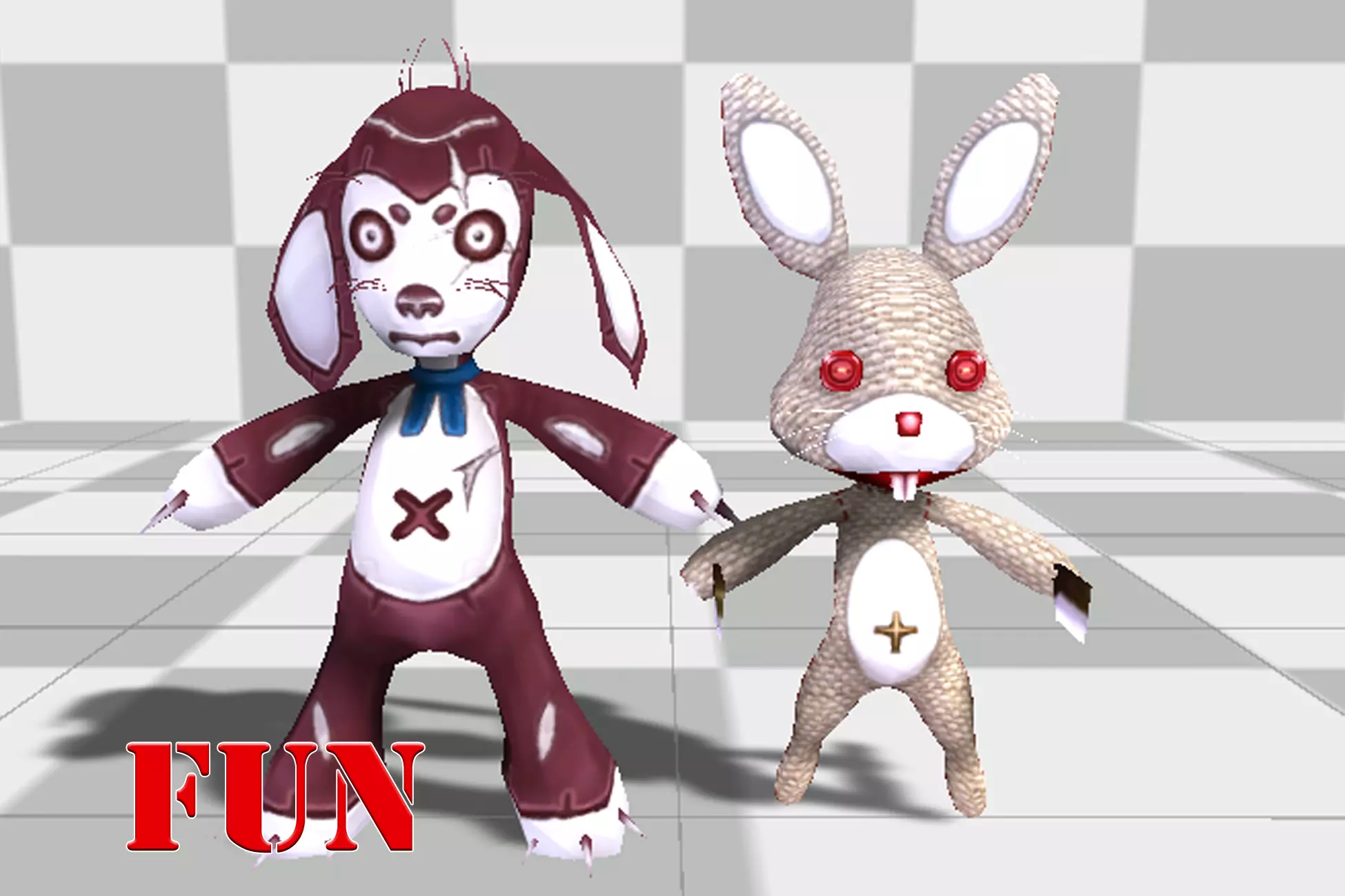 Rag doll monster Low-poly 3D model