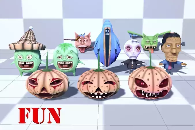 Micro lowpoly fun pack Low-poly 3D model