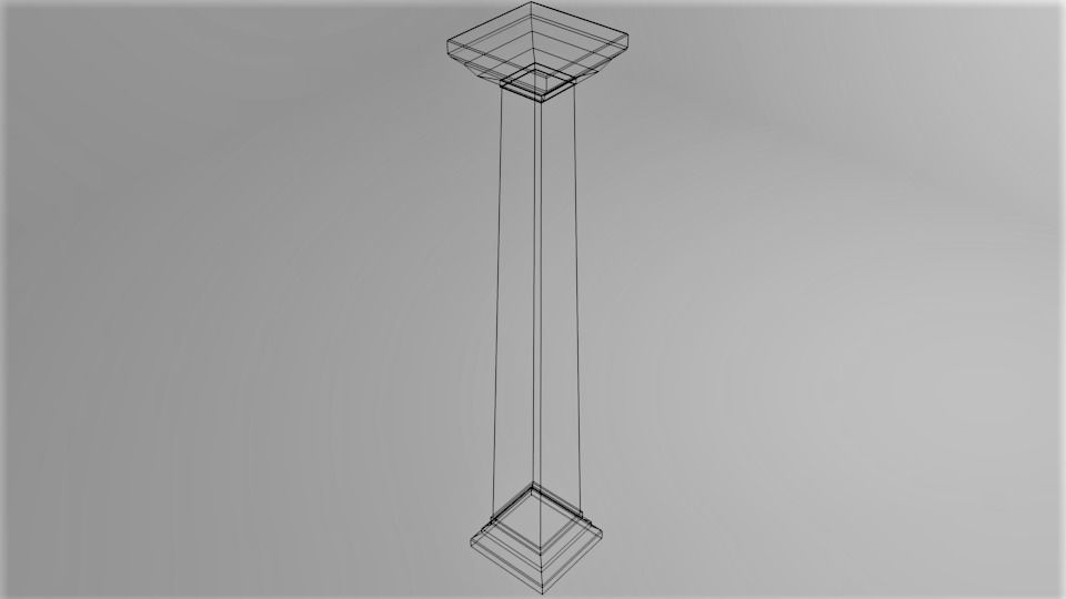 Pillar Square 5 3D model_5