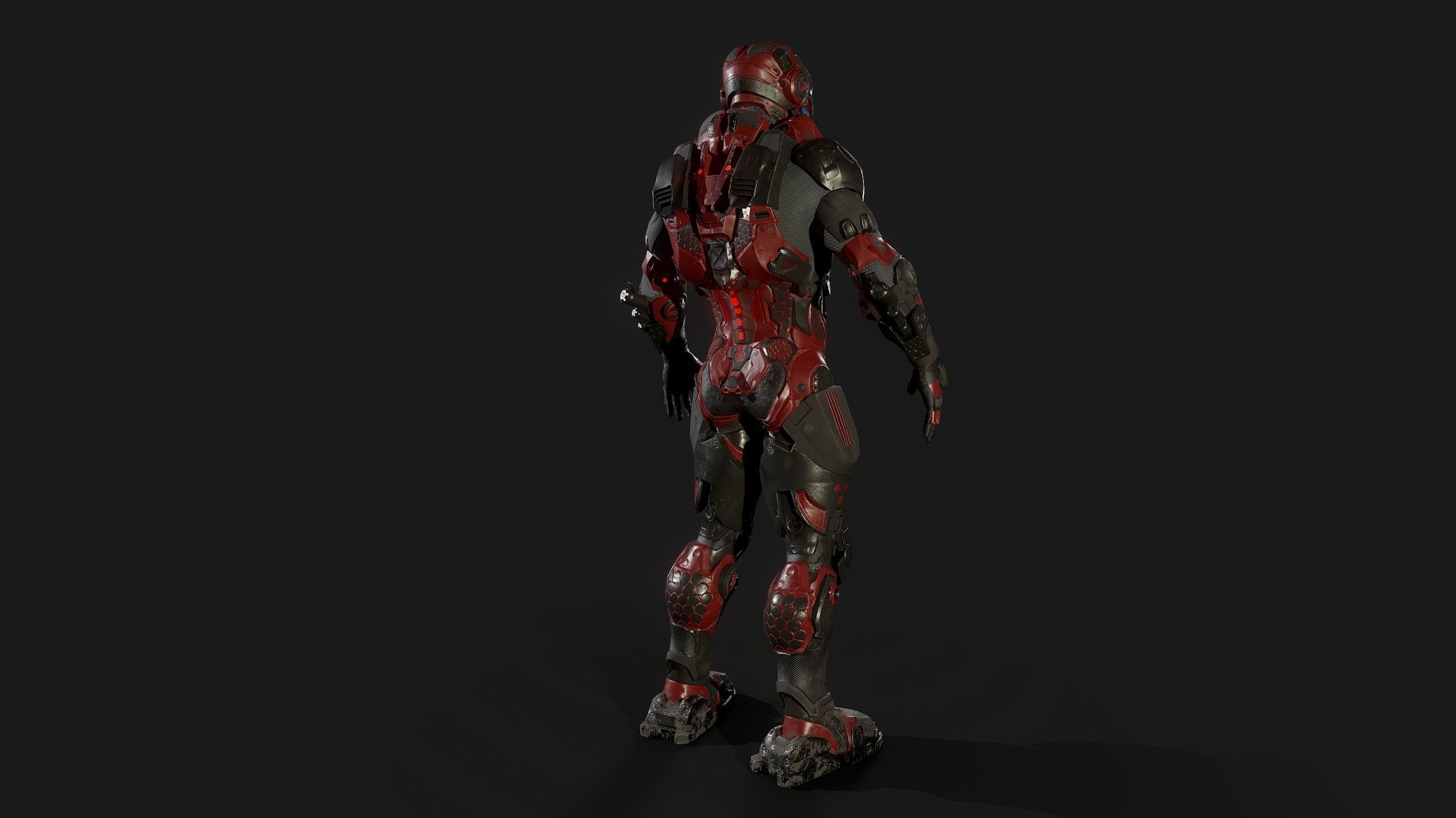 Cybernetist PBR Game Ready Rigged Model Low-poly 3D model_22