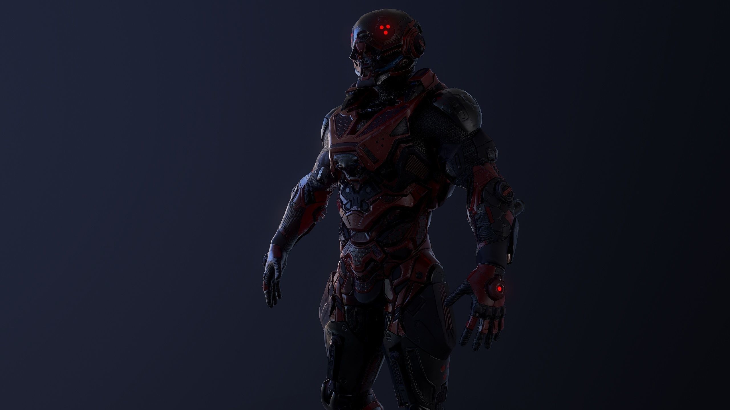 Cybernetist PBR Game Ready Rigged Model Low-poly 3D model_2