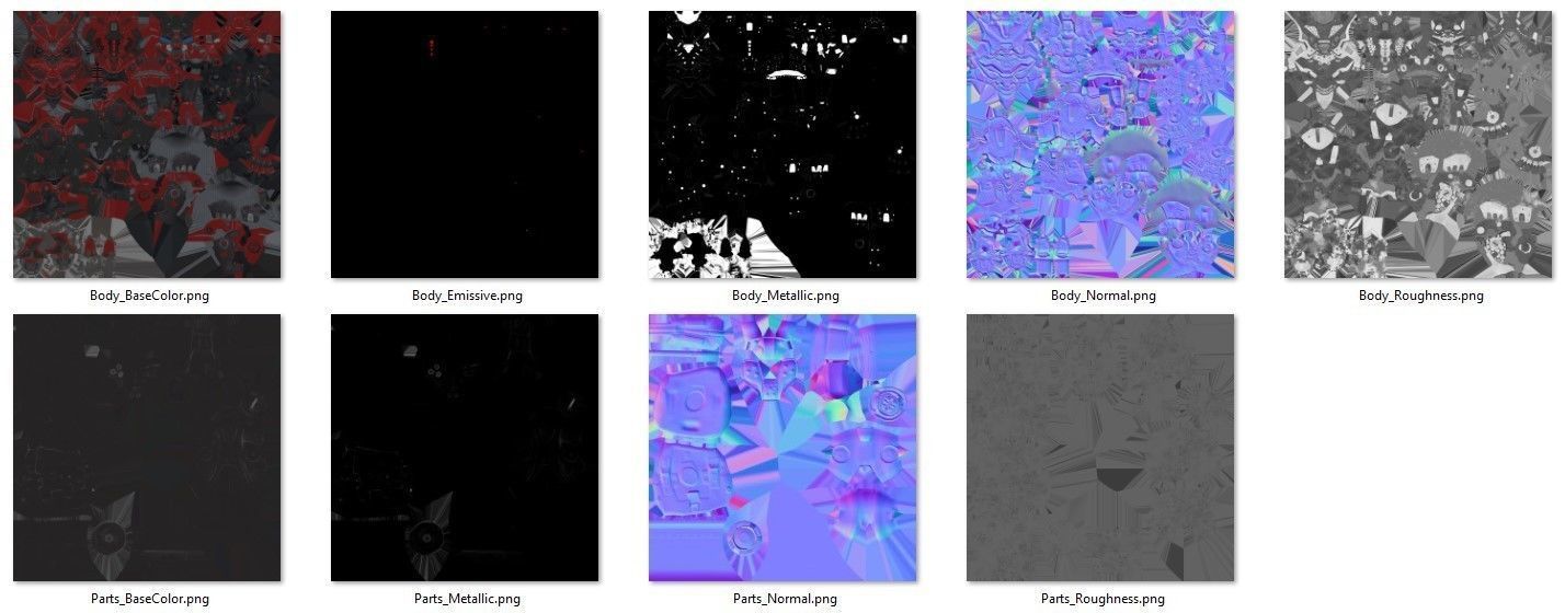 Cybernetist PBR Game Ready Rigged Model Low-poly 3D model_33