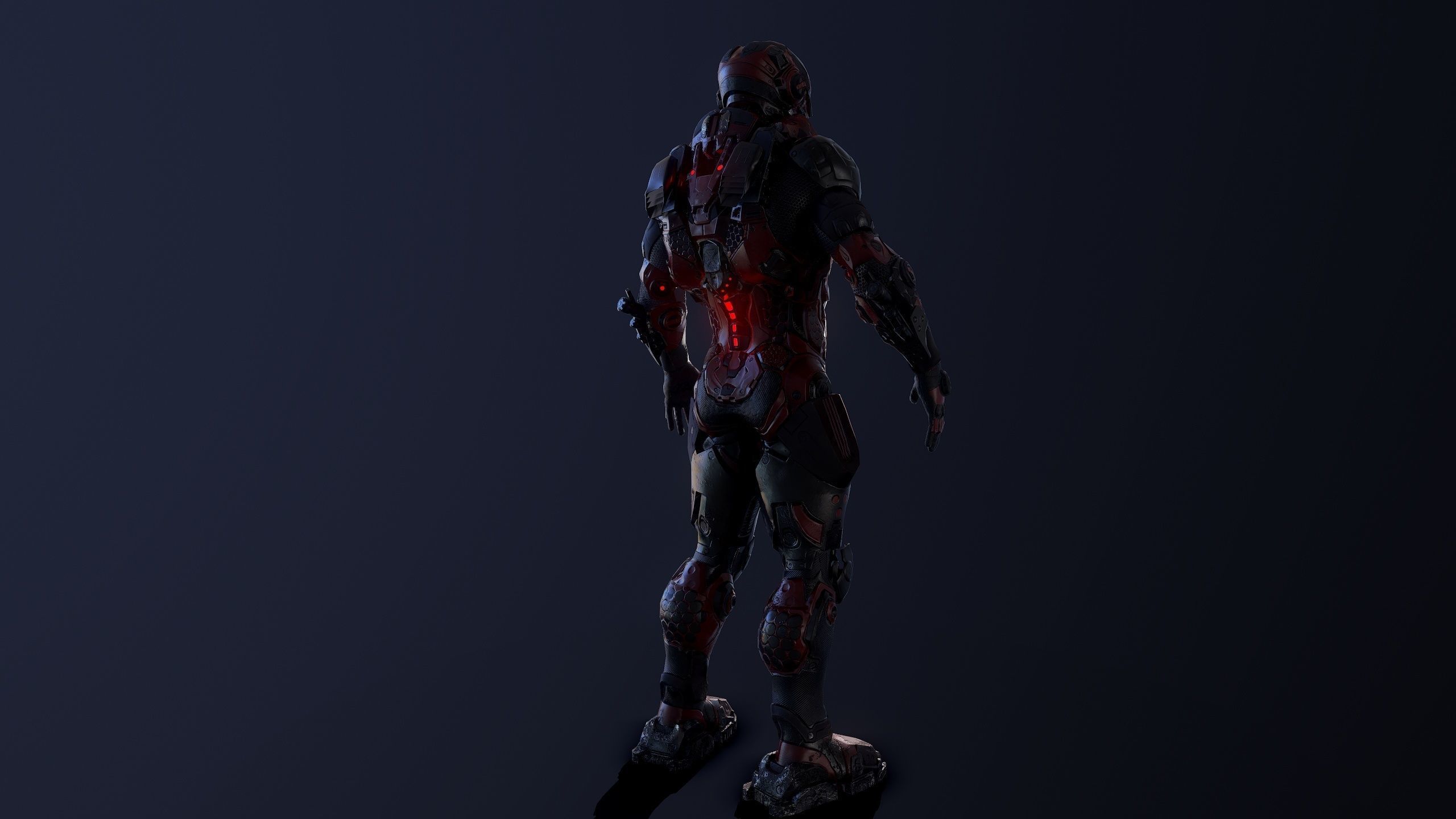 Cybernetist PBR Game Ready Rigged Model Low-poly 3D model_3