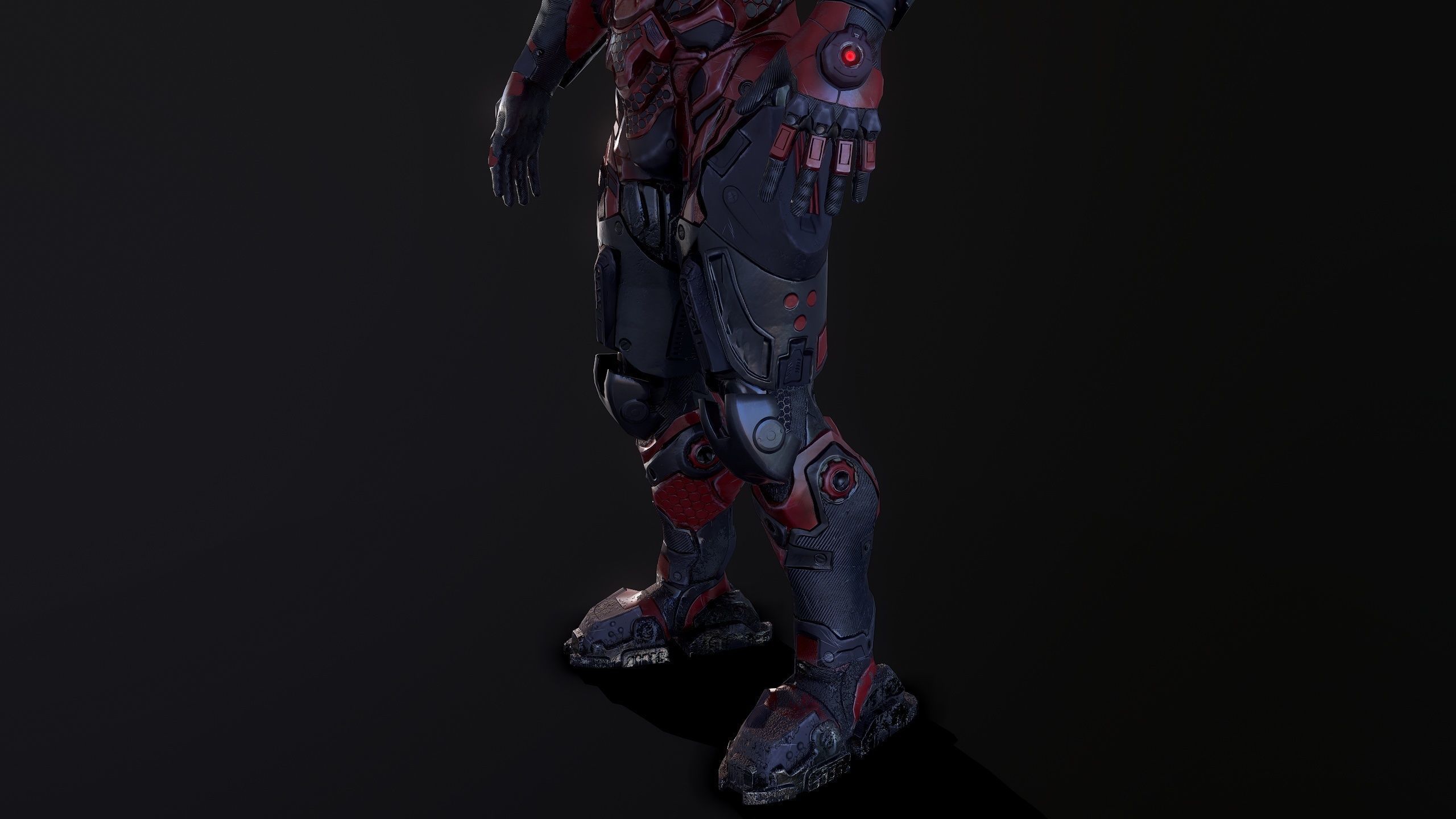 Cybernetist PBR Game Ready Rigged Model Low-poly 3D model_10