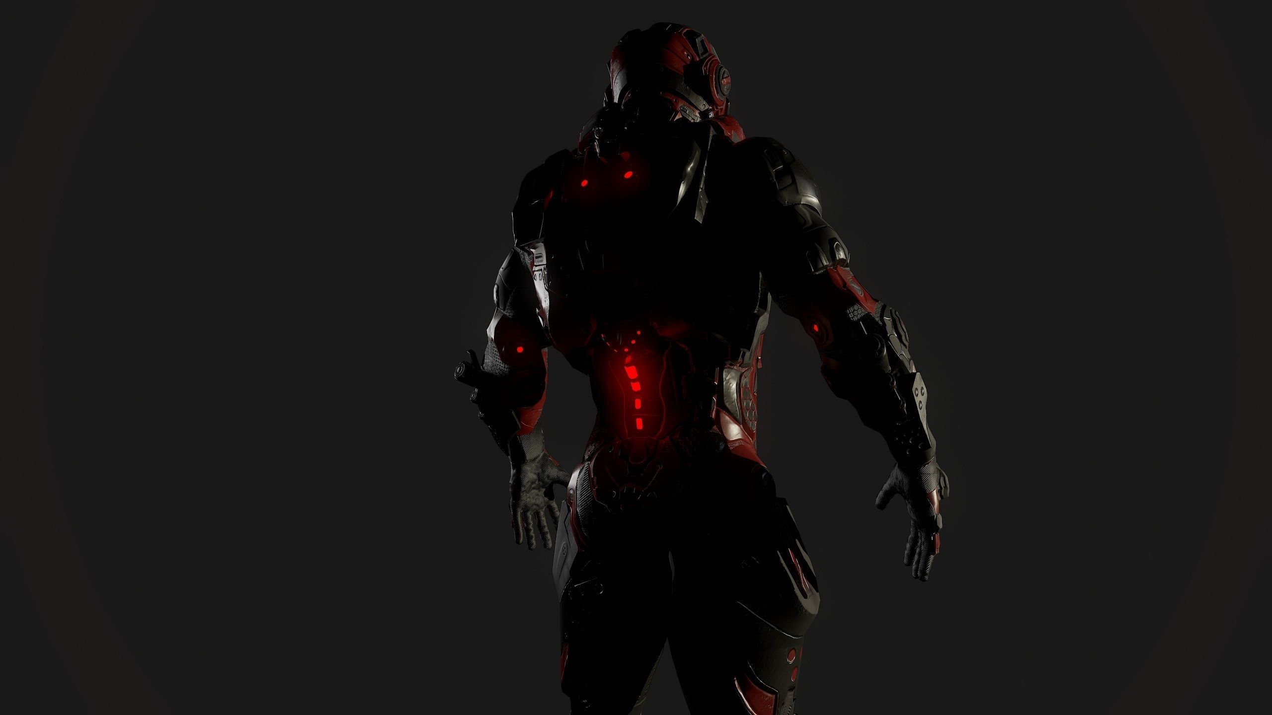 Cybernetist PBR Game Ready Rigged Model Low-poly 3D model_27
