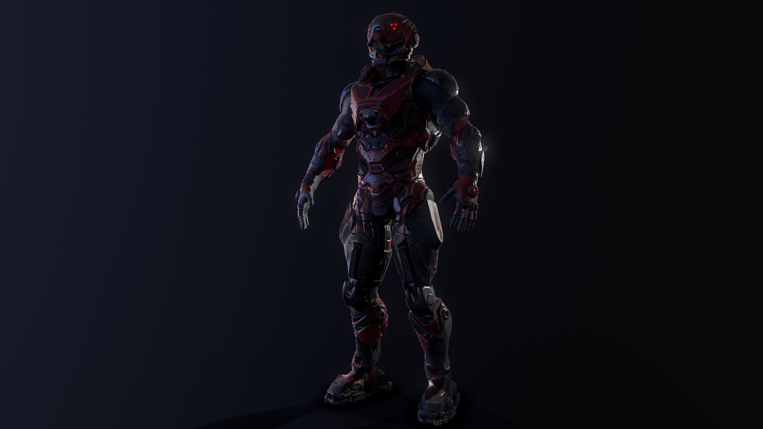 Cybernetist PBR Game Ready Rigged Model Low-poly 3D model_1