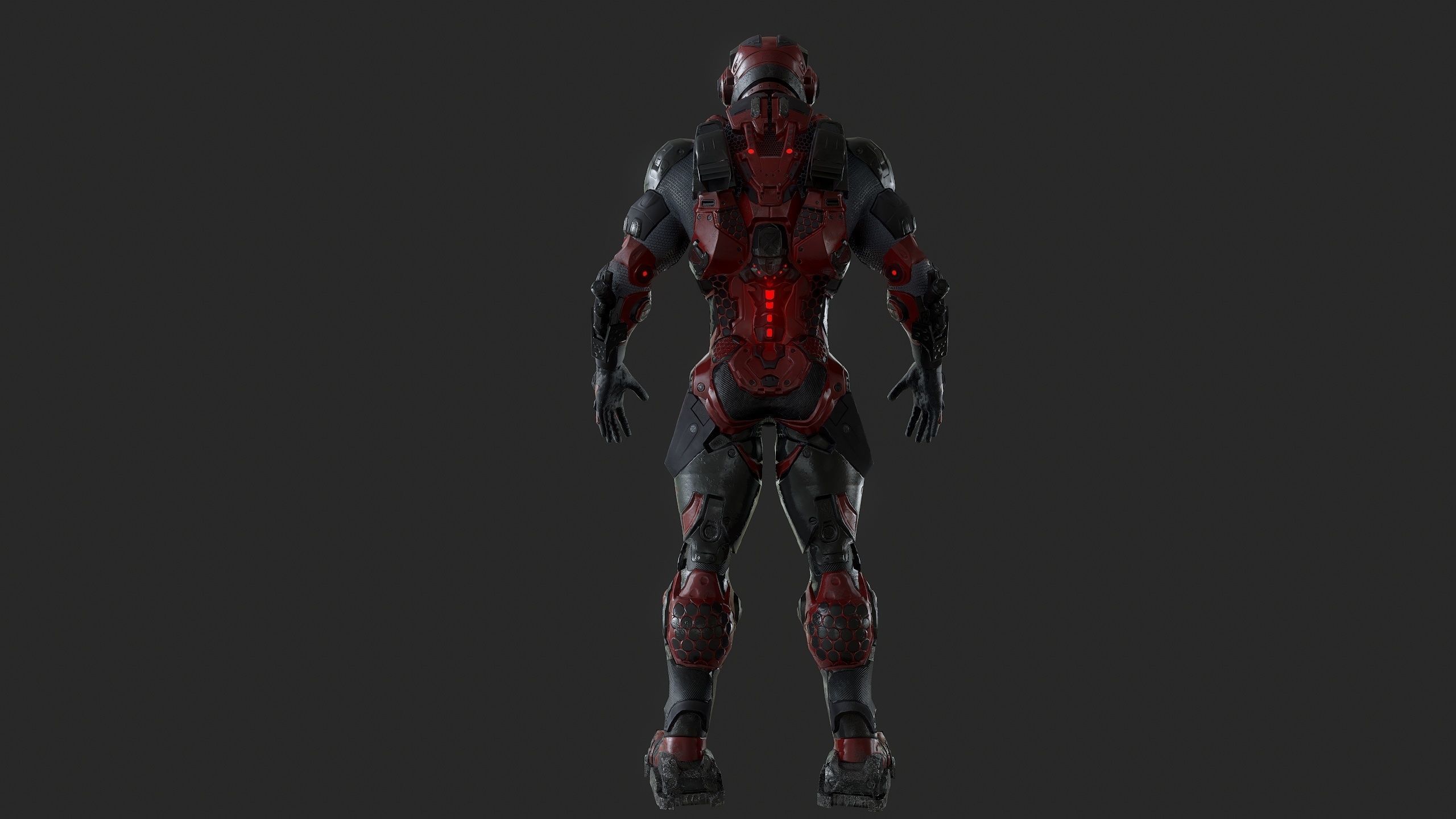 Cybernetist PBR Game Ready Rigged Model Low-poly 3D model_14