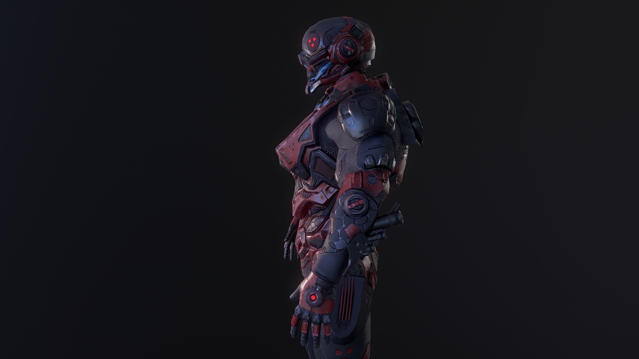 Cybernetist PBR Game Ready Rigged Model Low-poly 3D model_5