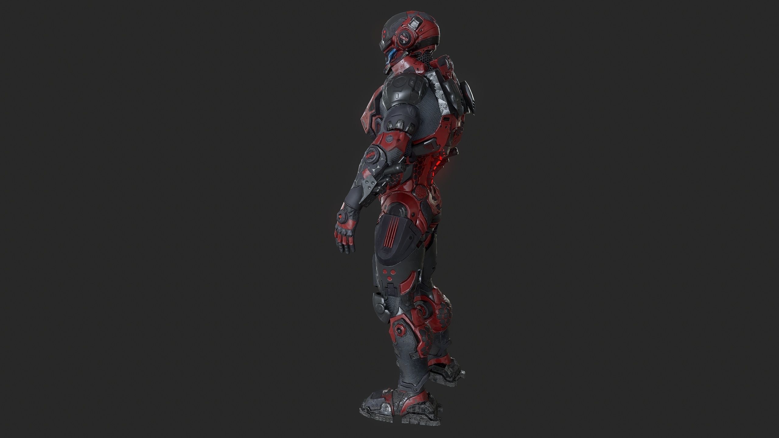 Cybernetist PBR Game Ready Rigged Model Low-poly 3D model_13