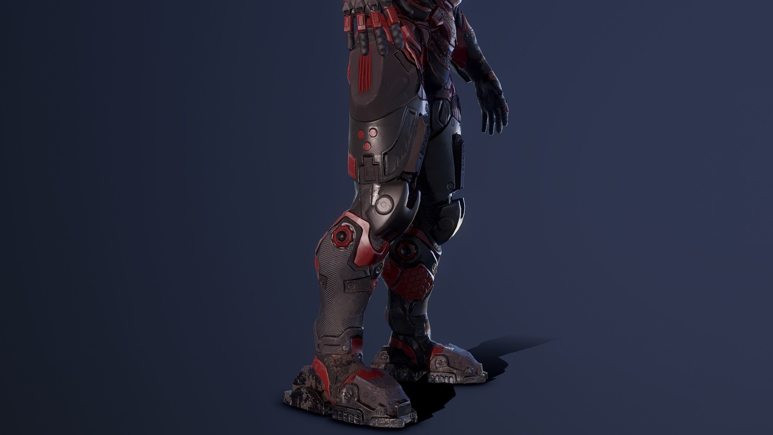 Cybernetist PBR Game Ready Rigged Model Low-poly 3D model_9