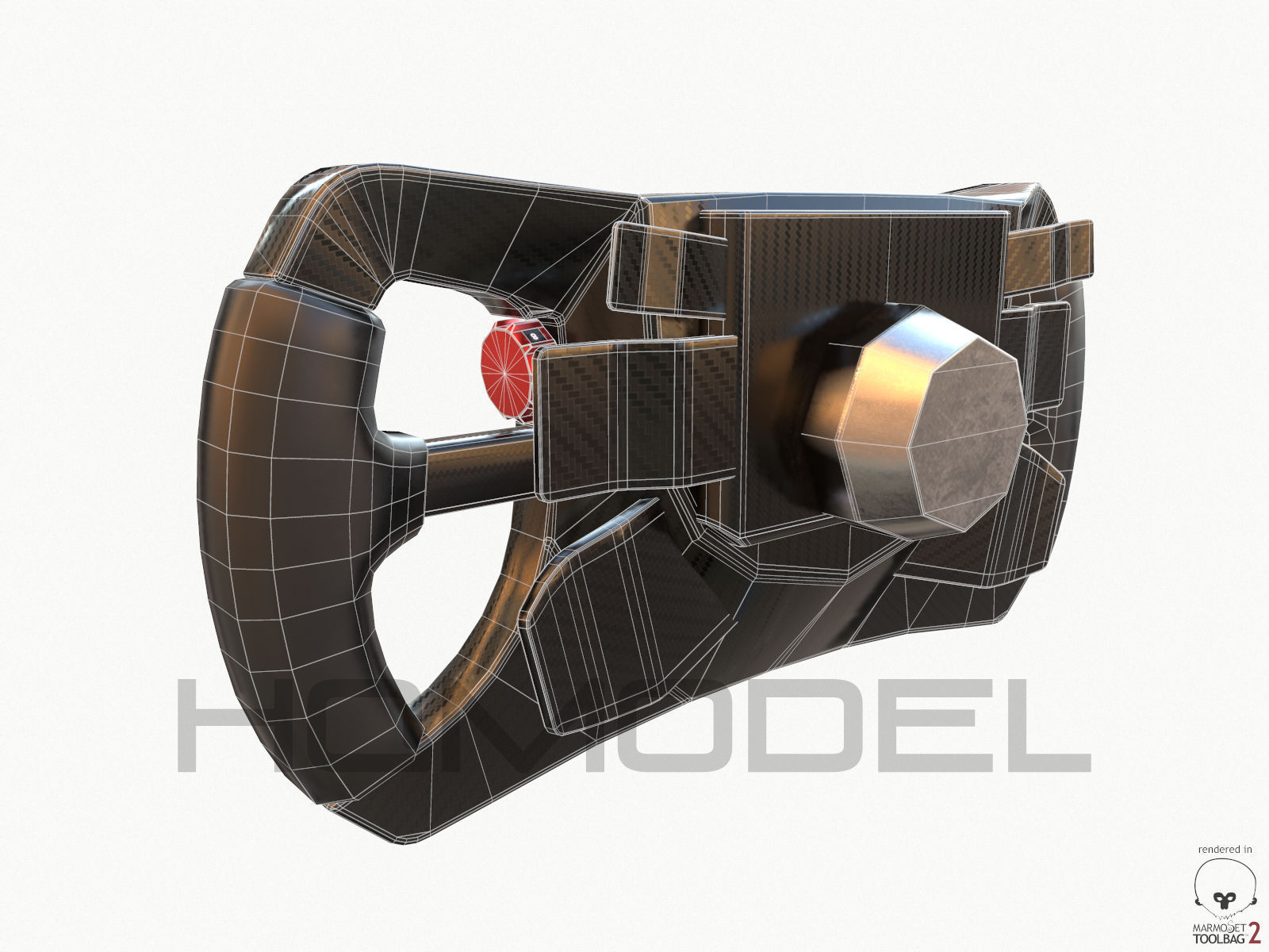 F1 Steer Wheel Generic Formula Race Low-poly 3D model_15