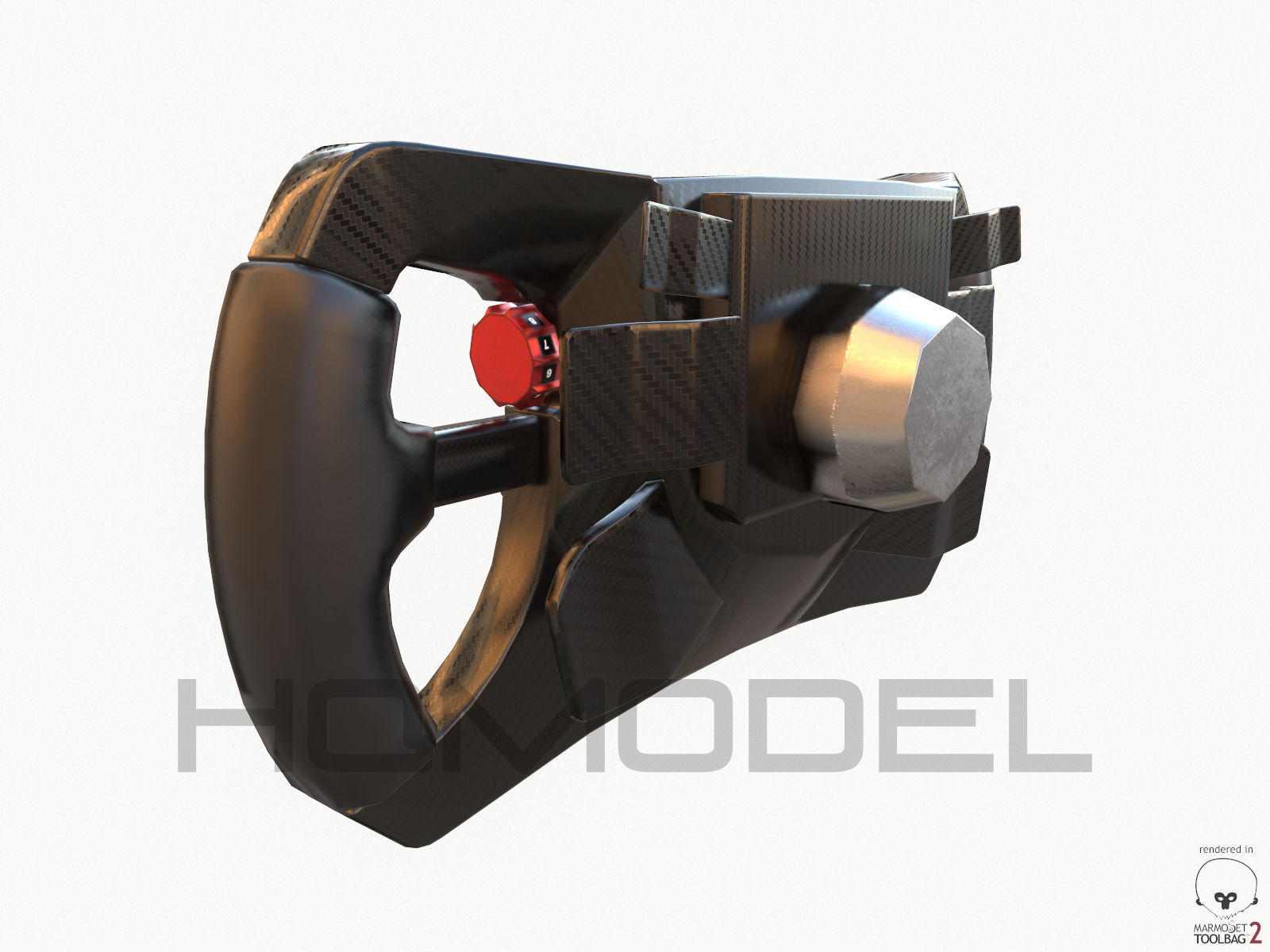 F1 Steer Wheel Generic Formula Race Low-poly 3D model_6