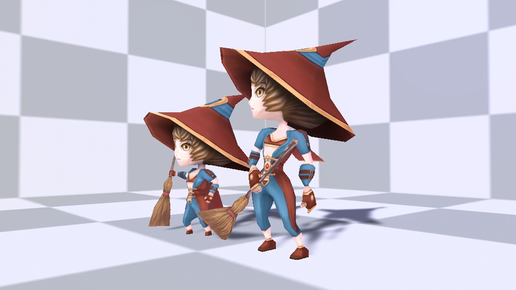 Micro lowpoly Witch Low-poly 3D model_2