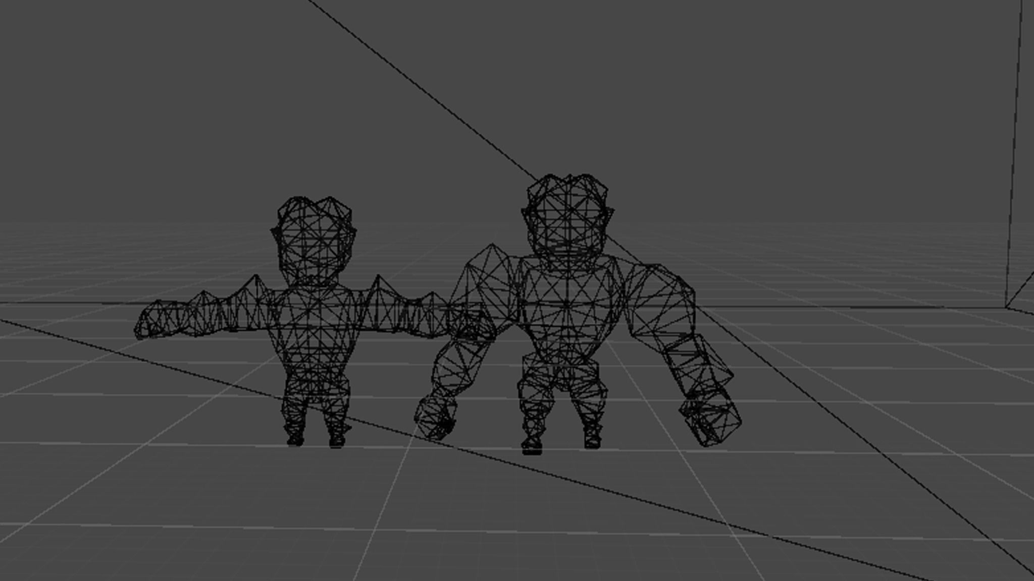 Micro lowpoly Golem Low-poly 3D model_3