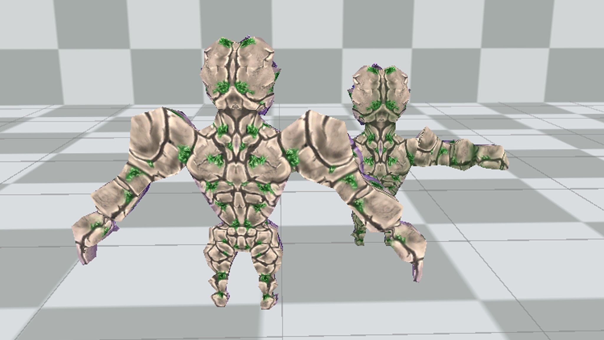 Micro lowpoly Golem Low-poly 3D model_2