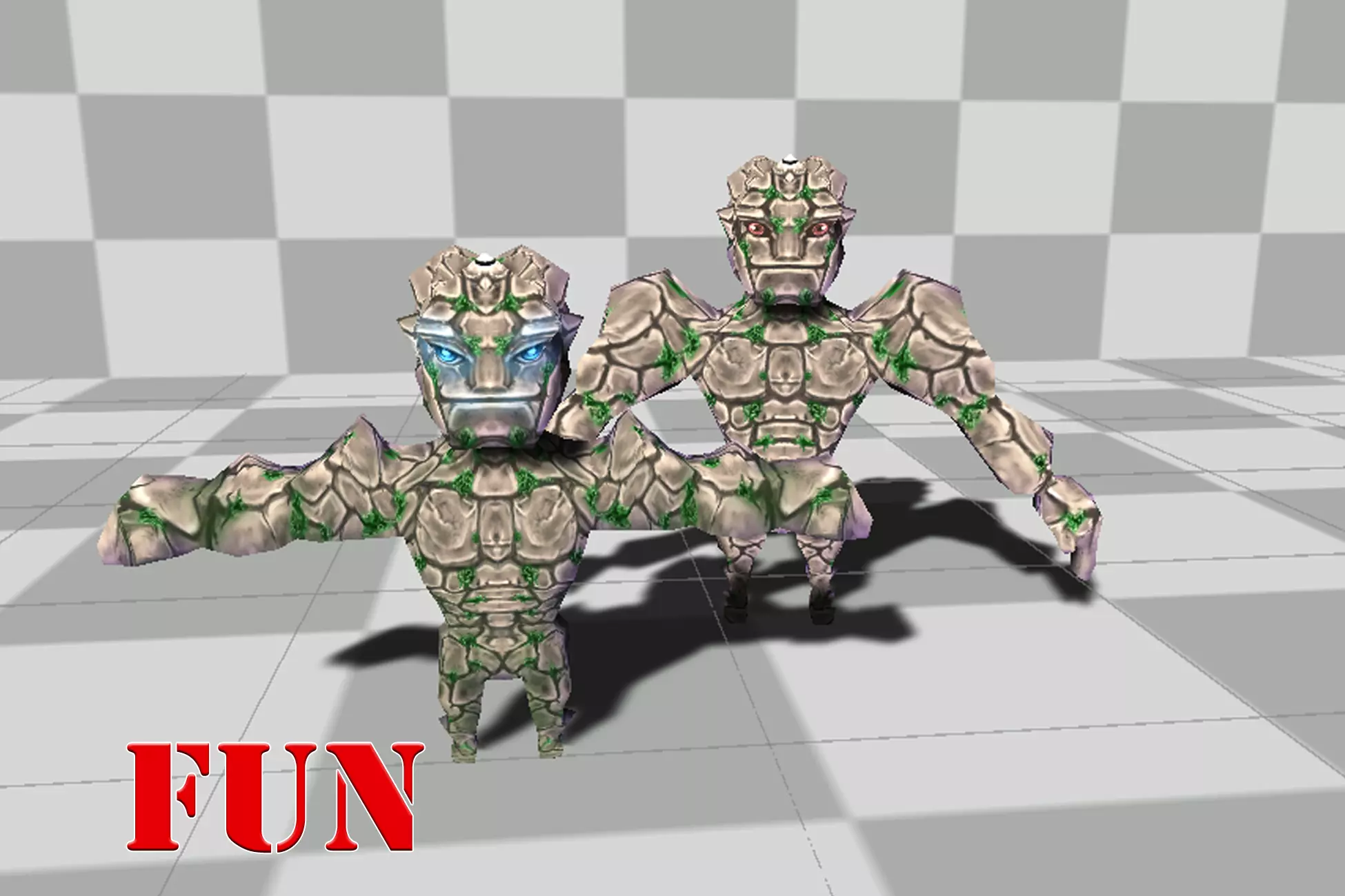 Micro lowpoly Golem Low-poly 3D model_0