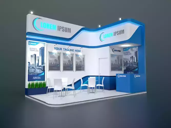 exhibition stand  013 18 sqm 3D model
