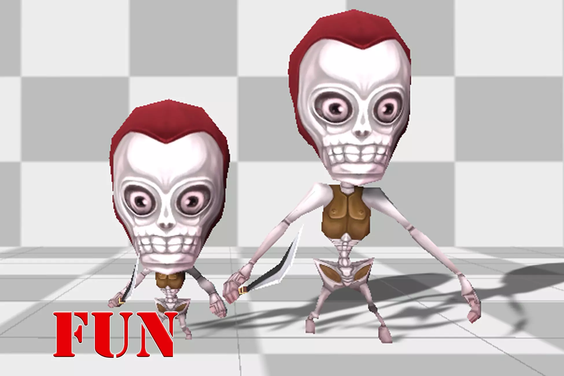Micro lowpoly Skeleton Low-poly 3D model