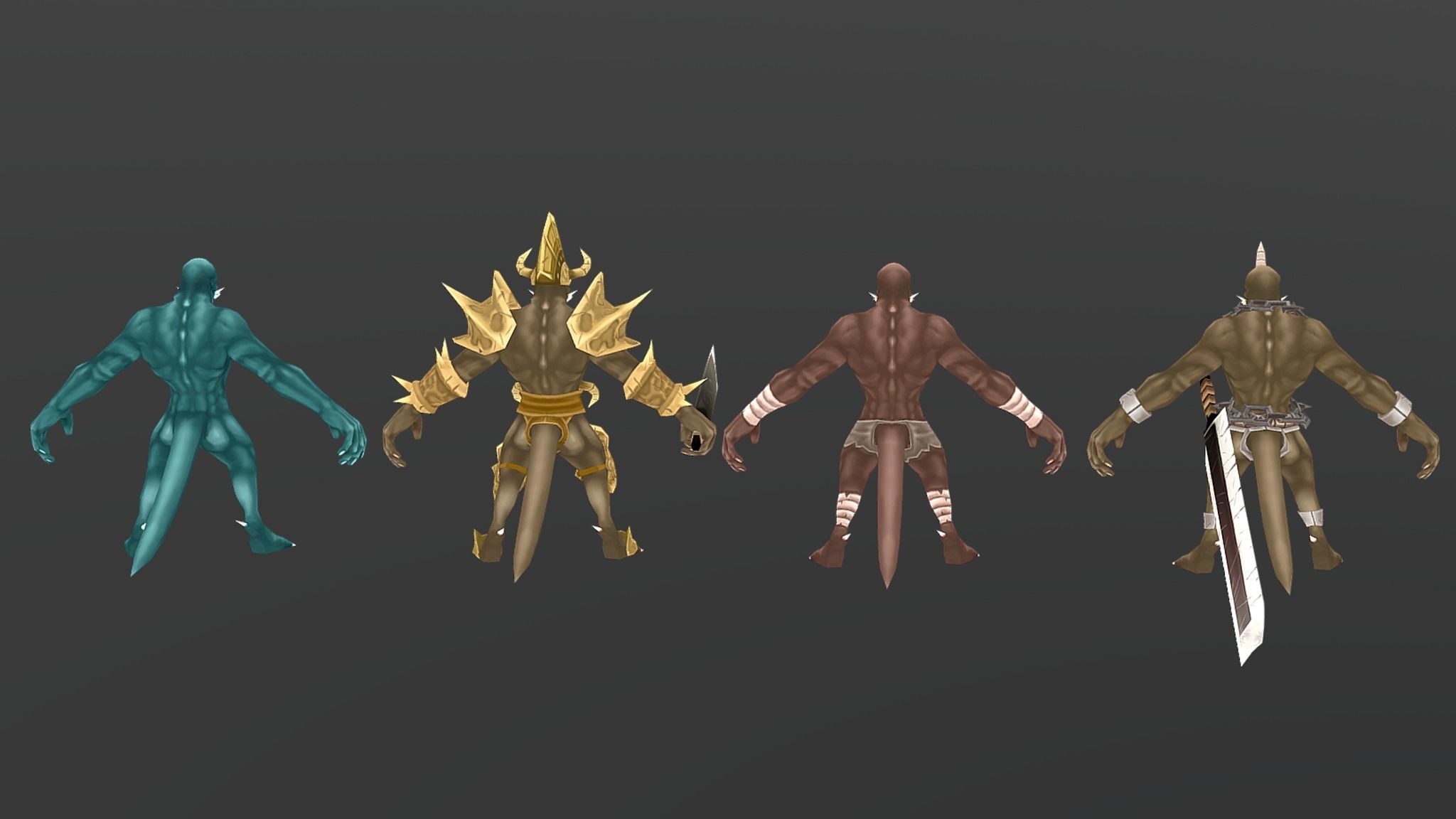 Demon officer Low-poly 3D model_7