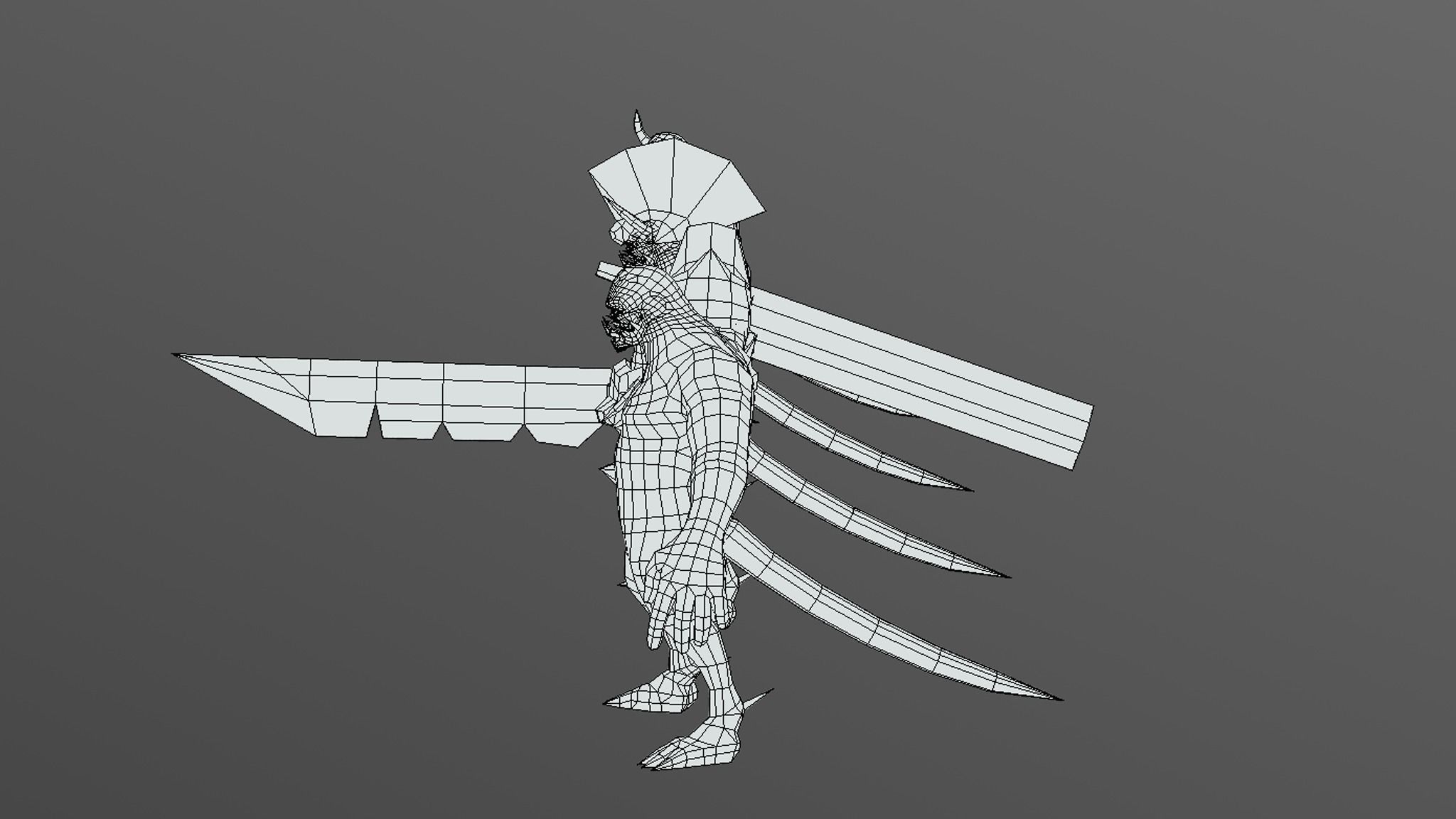 Demon officer Low-poly 3D model_13