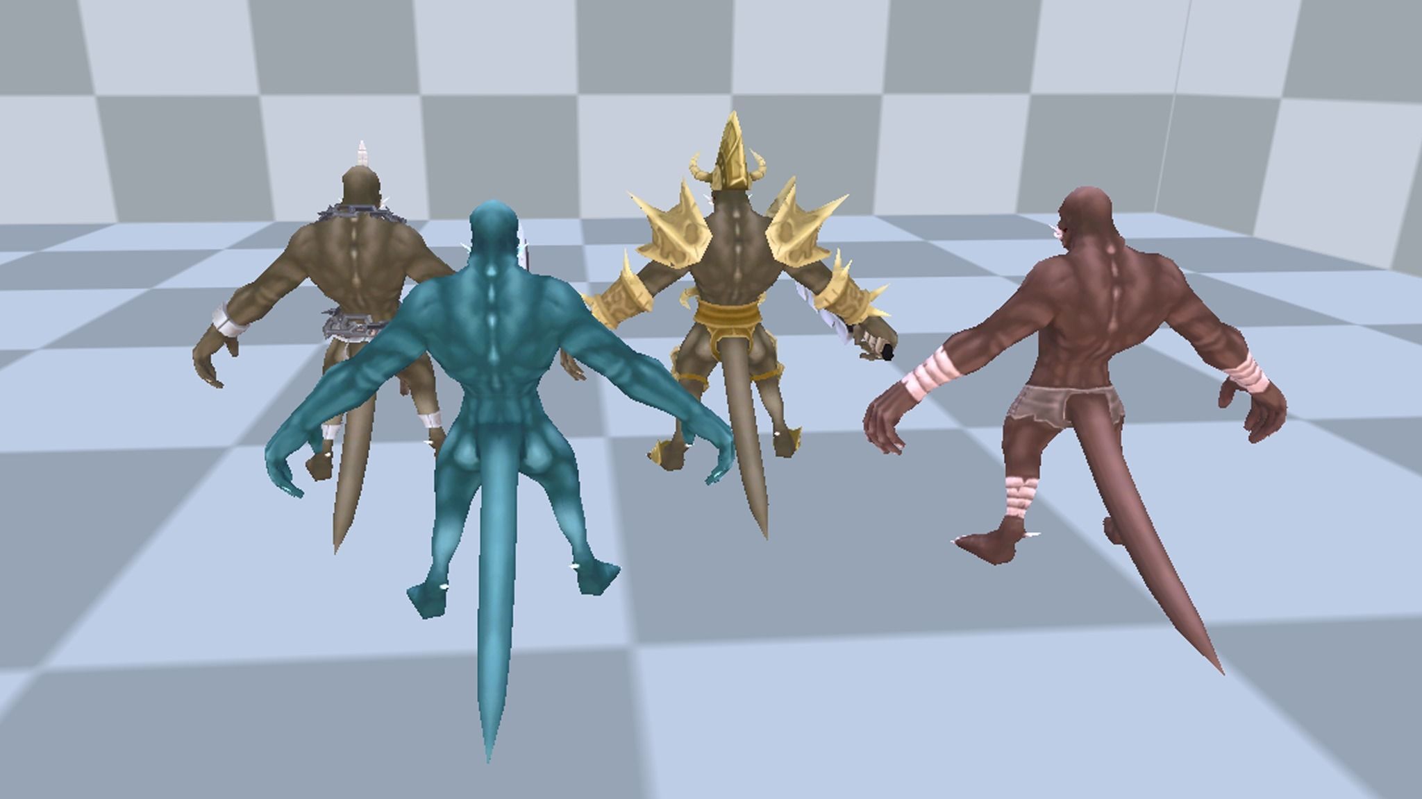 Demon officer Low-poly 3D model_4