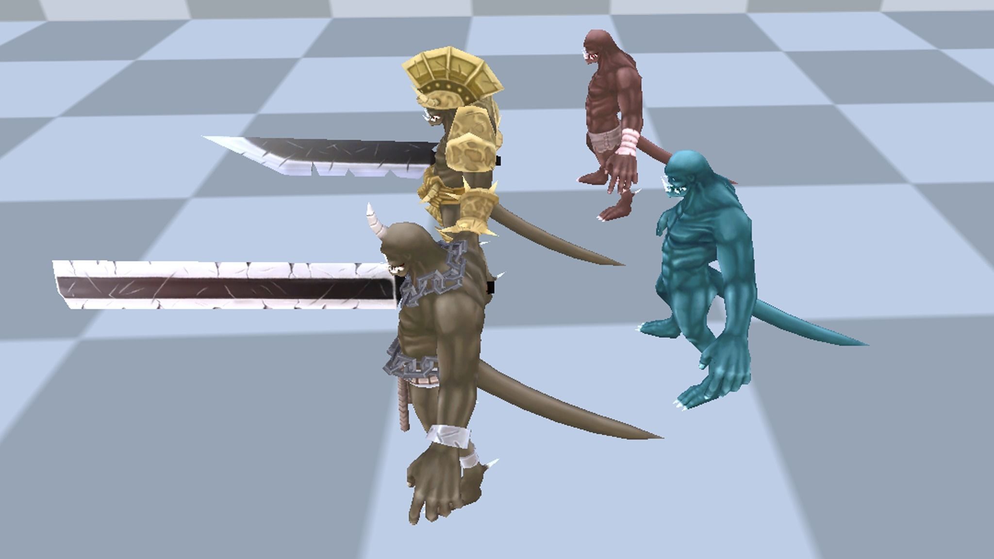 Demon officer Low-poly 3D model_3