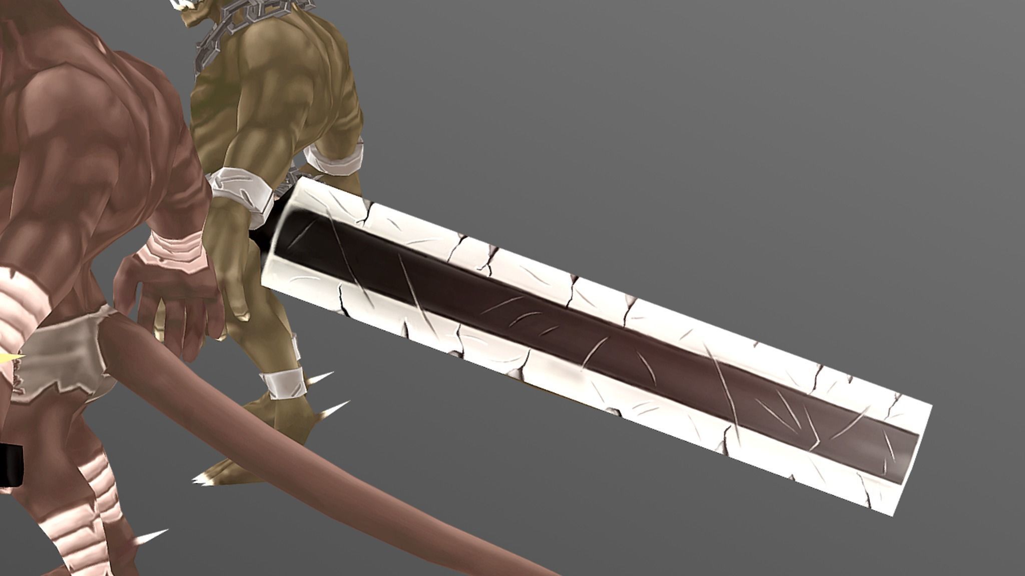 Demon officer Low-poly 3D model_8