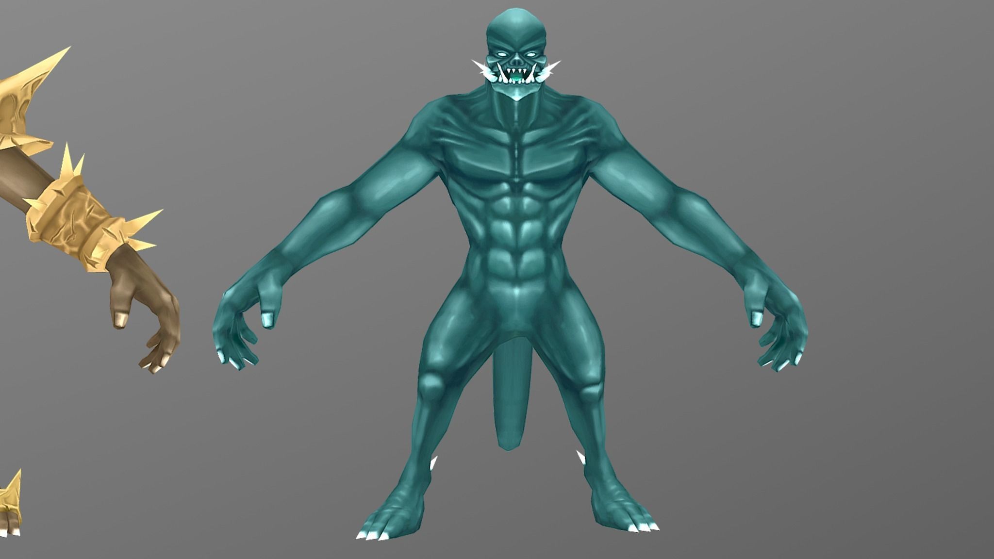 Demon officer Low-poly 3D model_6