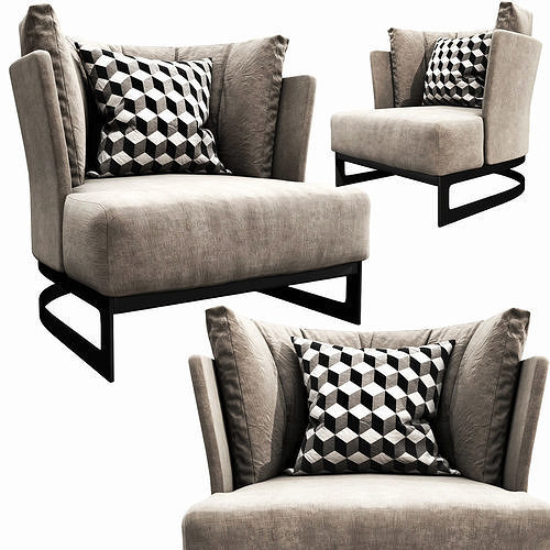 Linteloo Cervino Armchair 3D model 2