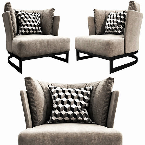 Linteloo Cervino Armchair 3D model 4