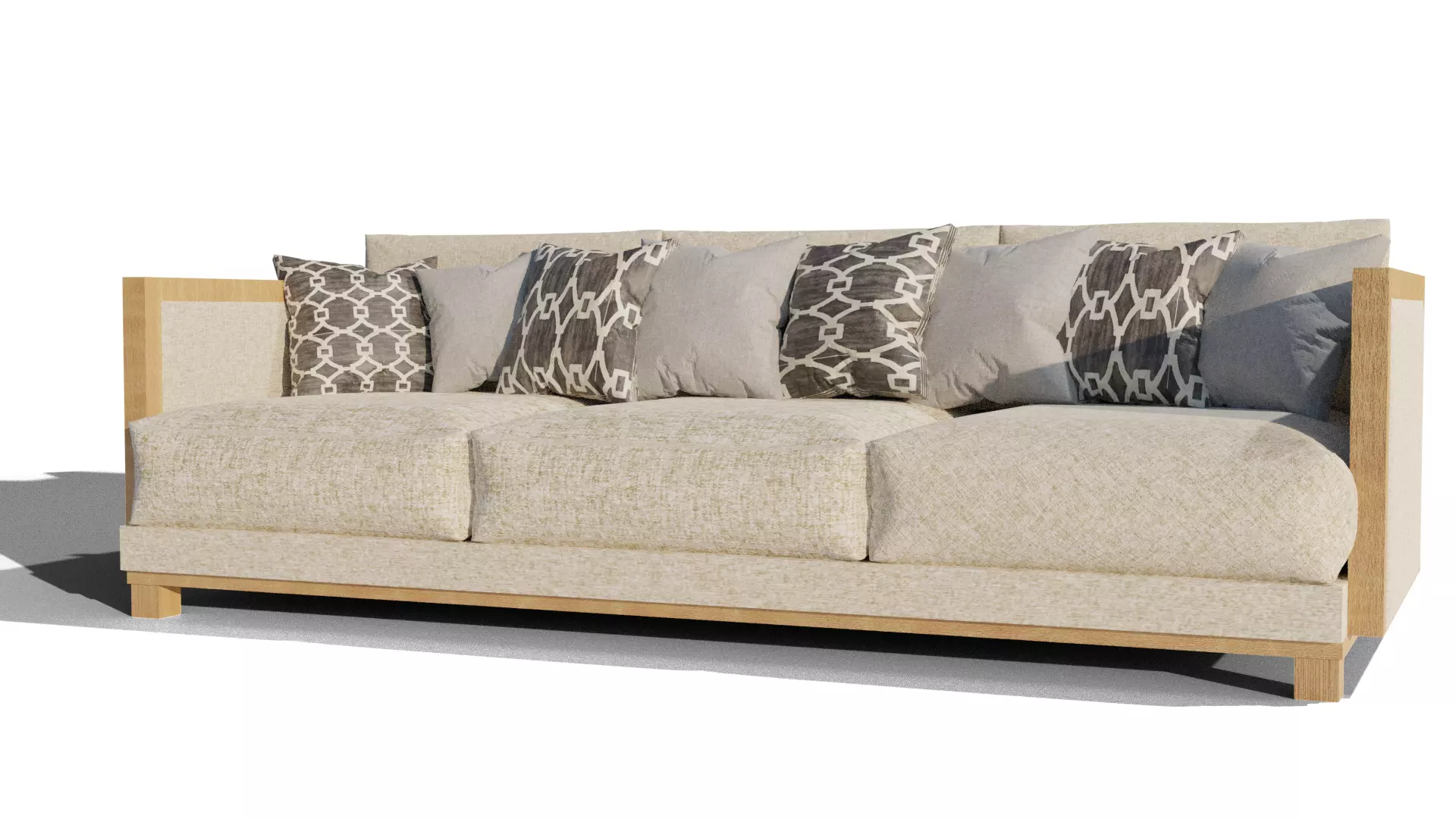 sofa1 sofa with pillows 3D model