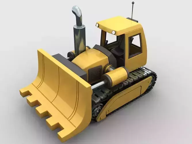 Cartoon bulldozer