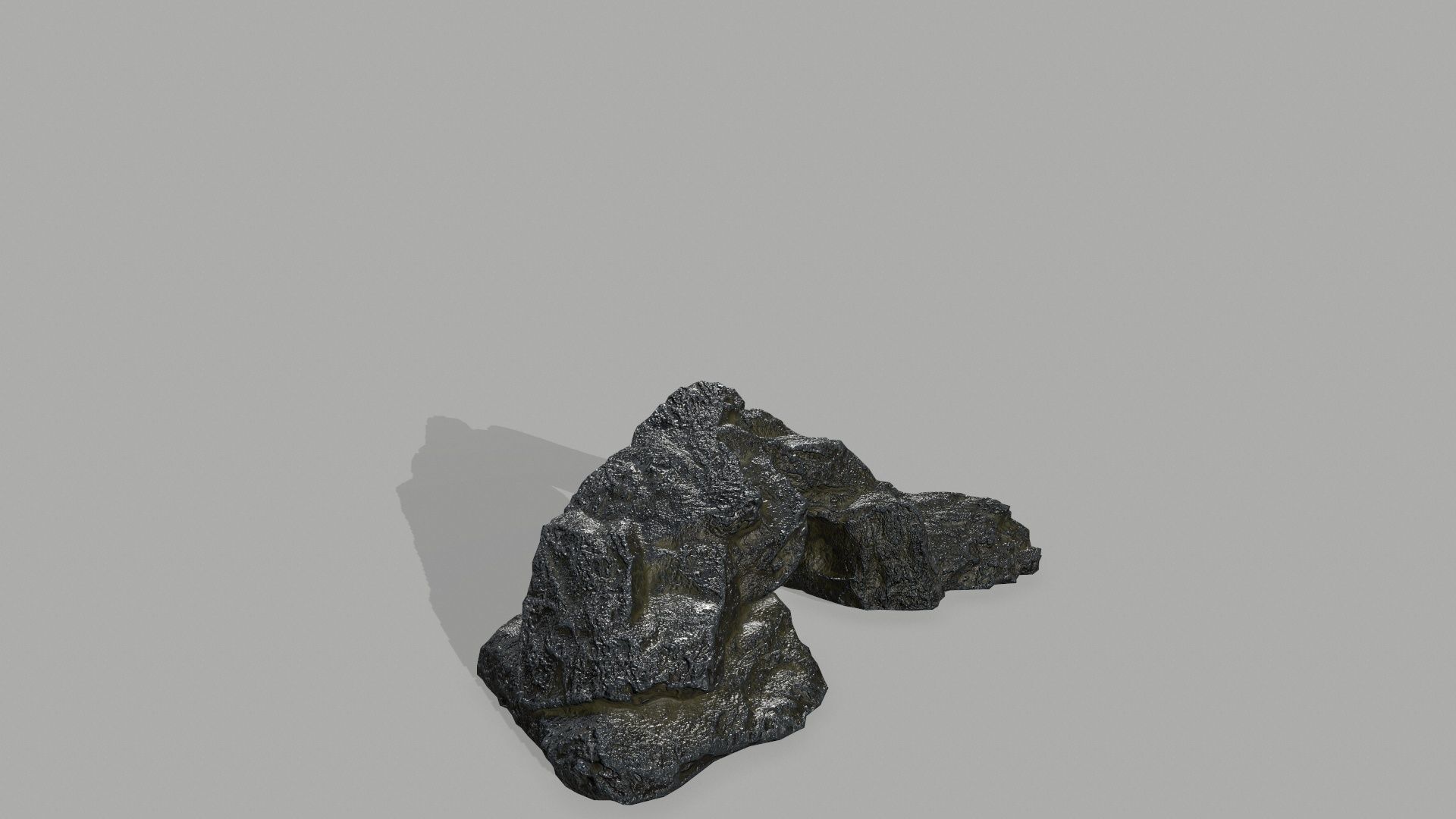 Rock set Low-poly 3D model_14