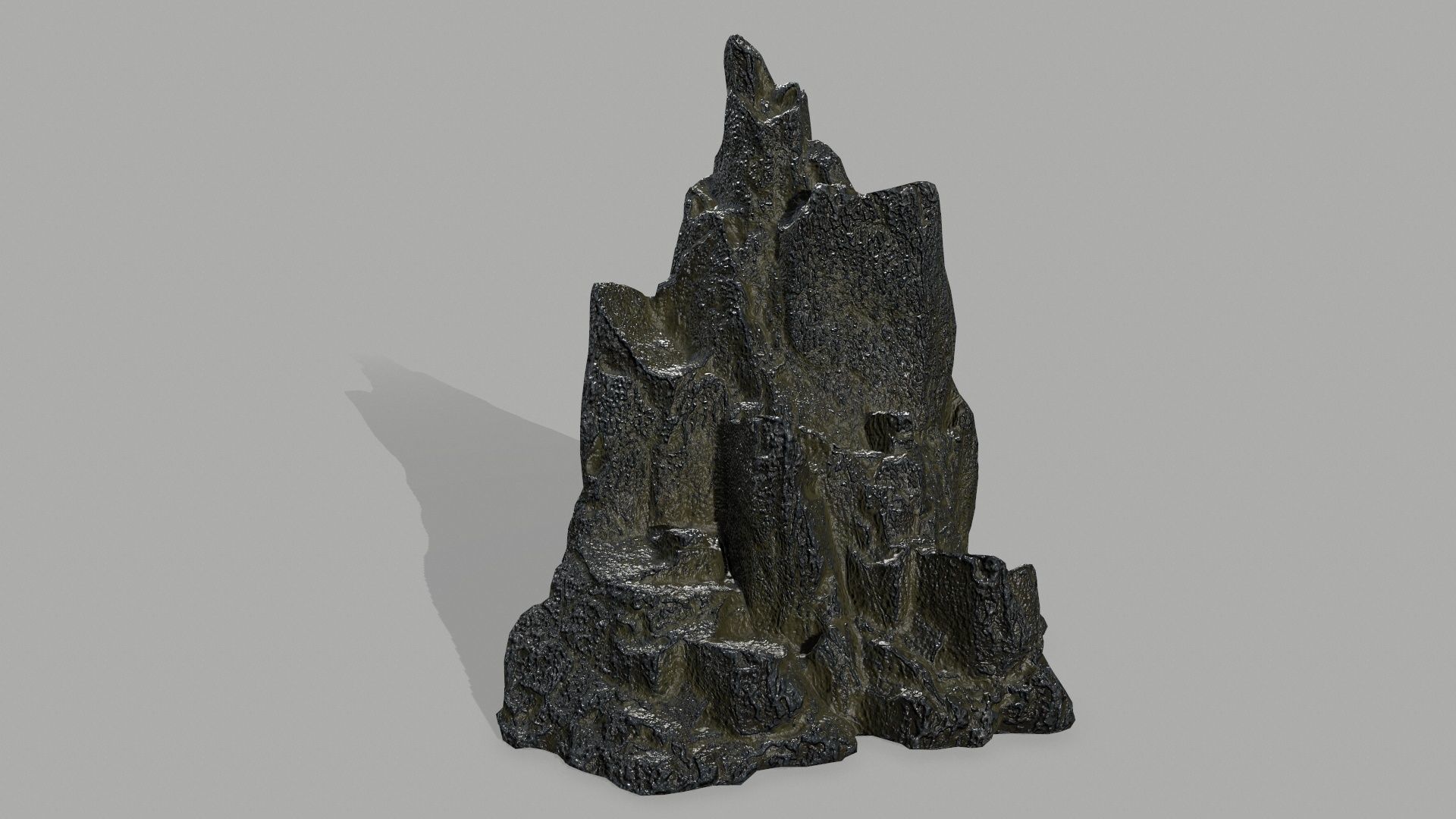 Rock set Low-poly 3D model_3