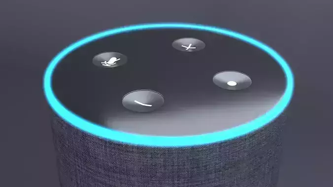 Amazon Echo Low-poly 3D model