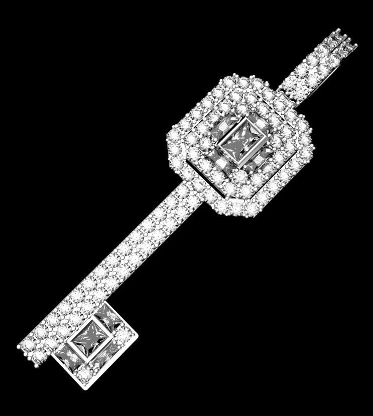 Kay with gems 3D print model_1