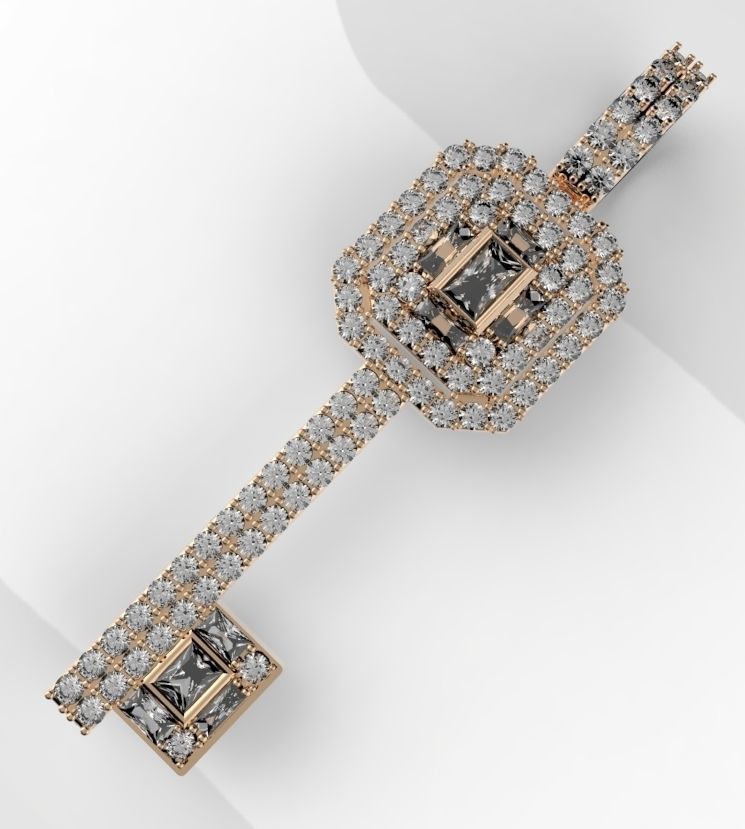 Kay with gems 3D print model_2