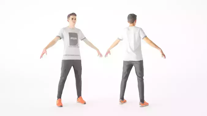 Male casual style with PBR textures 17