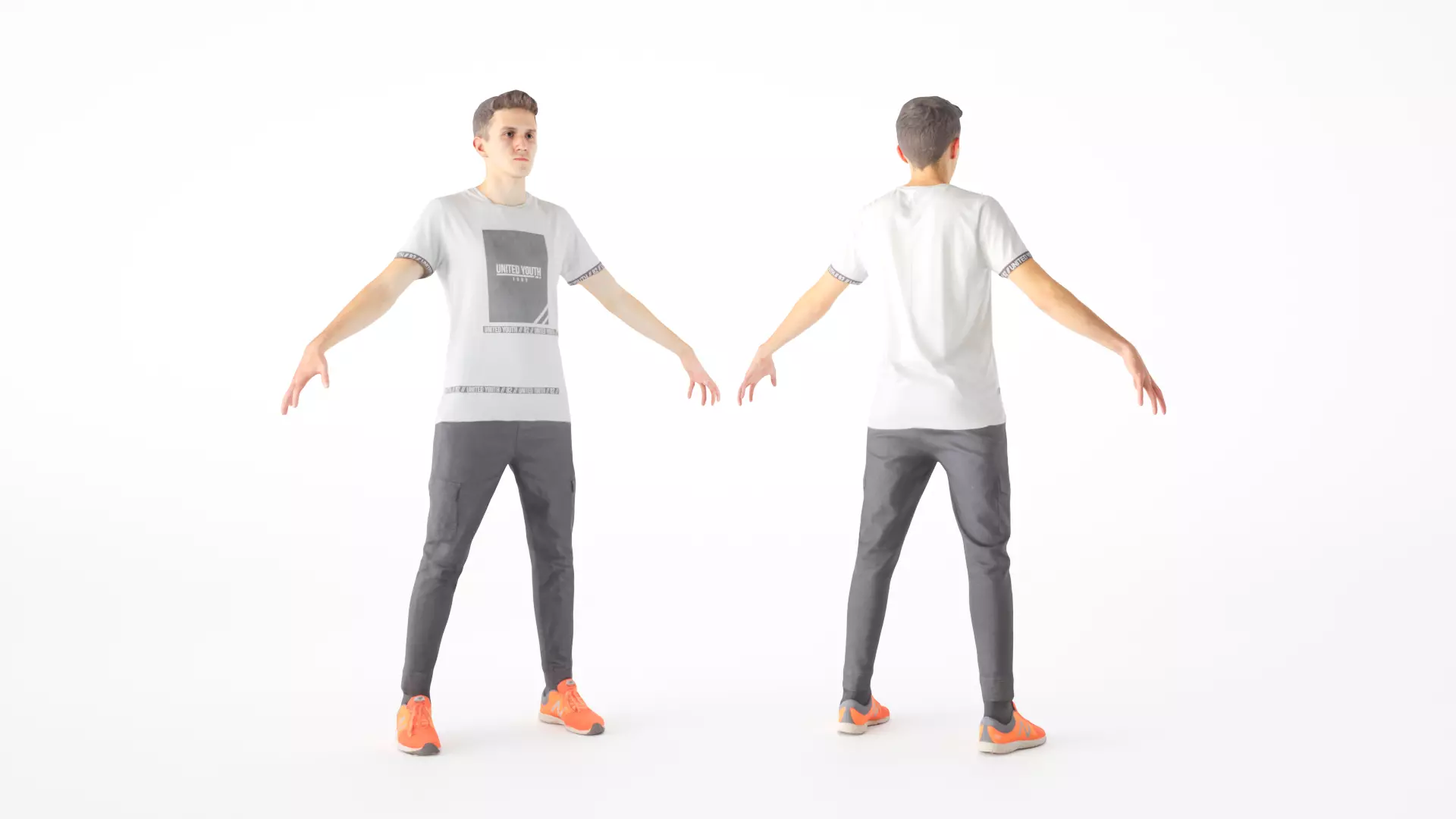 Male casual style with PBR textures 17 Low-poly 3D model_0