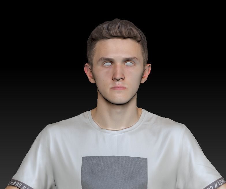 Male casual style with PBR textures 17 Low-poly 3D model_9