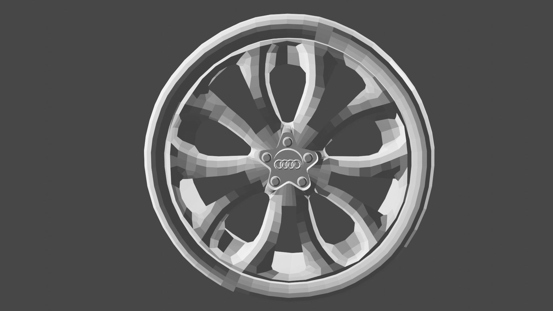 AUDI A6 car low poly model Low-poly 3D model_2