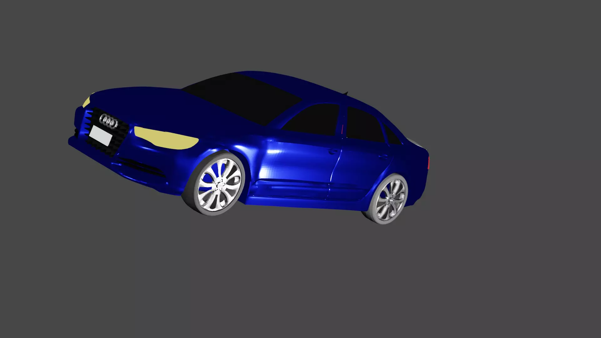AUDI A6 car low poly model Low-poly 3D model_0