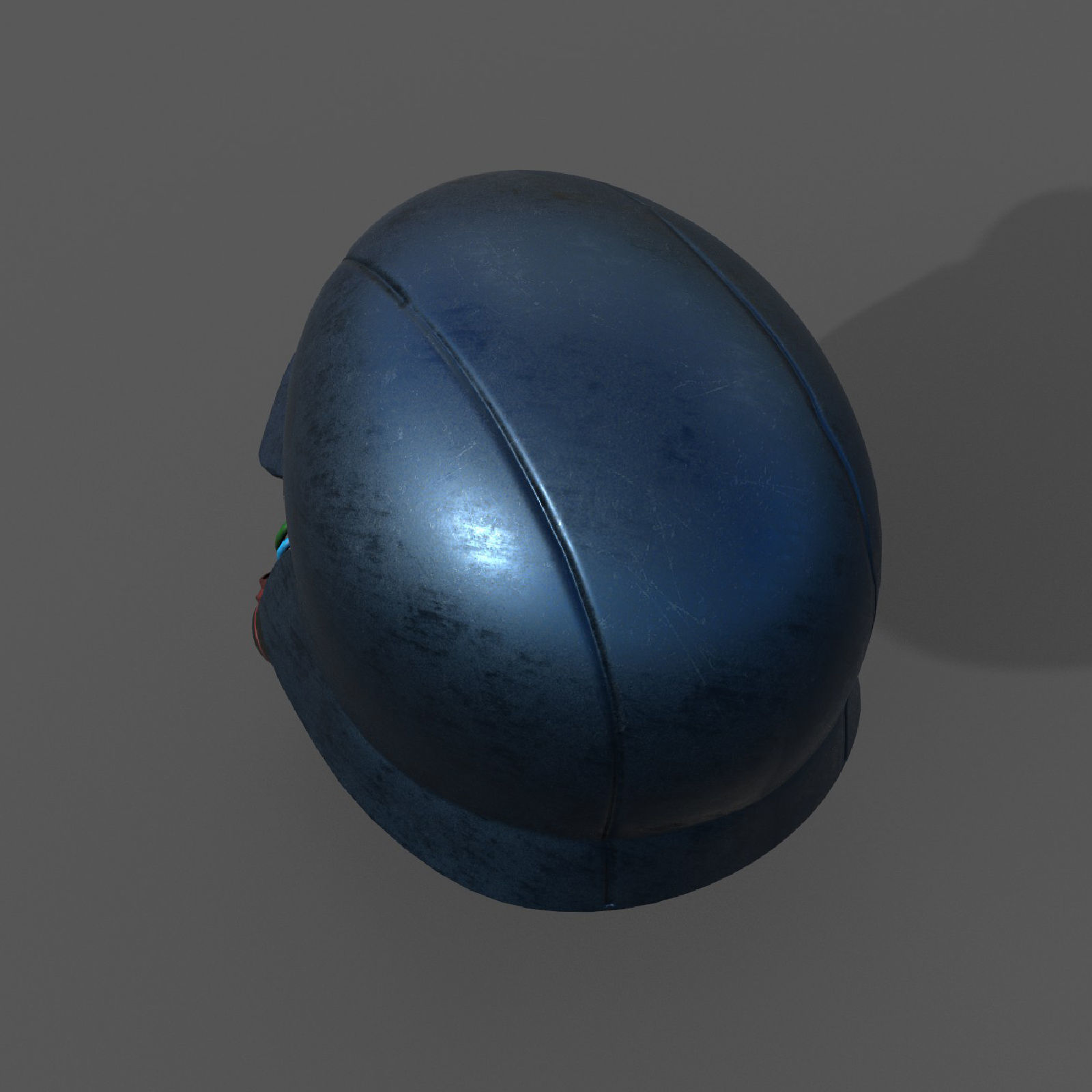 Helmet scifi military combat 3d model soldier armor  Low-poly 3D model_3