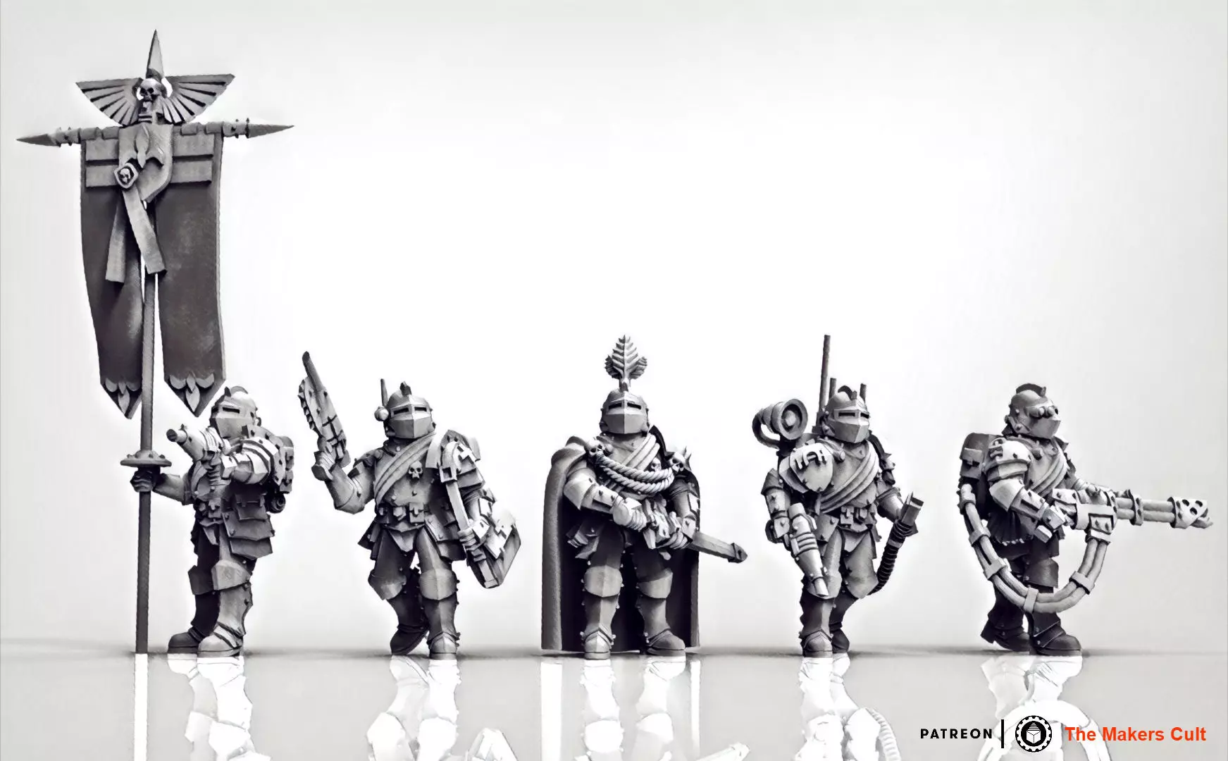 Feudal Guard Command Squad Elite 3D print model