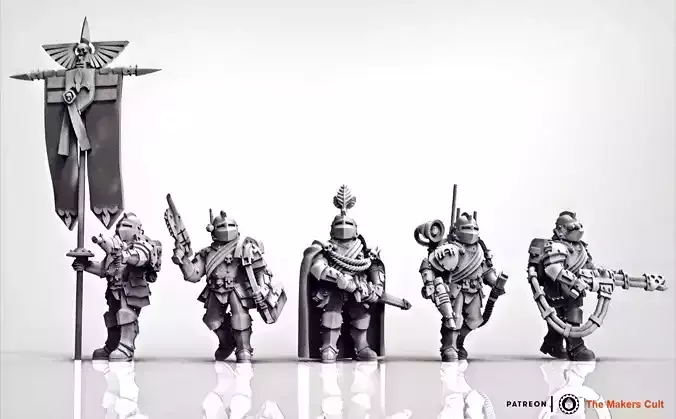 Feudal Guard Command Squad Elite 3D print model