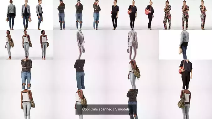 Cool Girls scanned 3D Model Collection