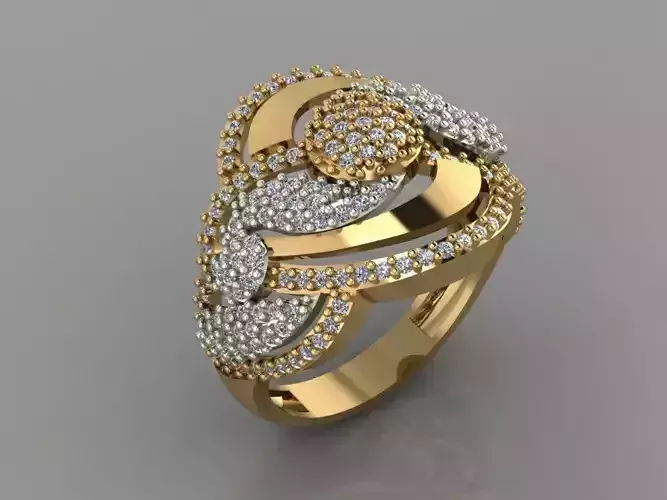 GC GOLD Y147- Diamond gold Ring 