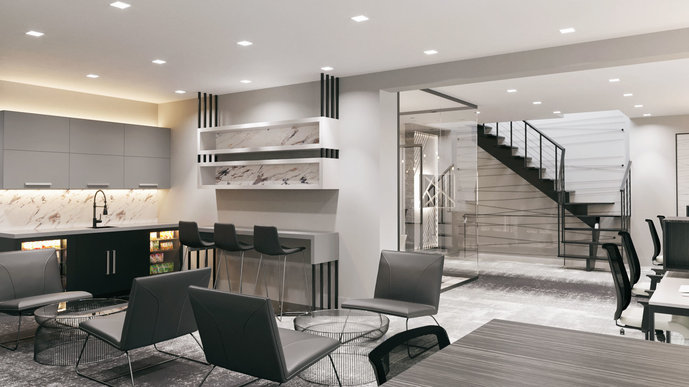 Office interior 3D model_5