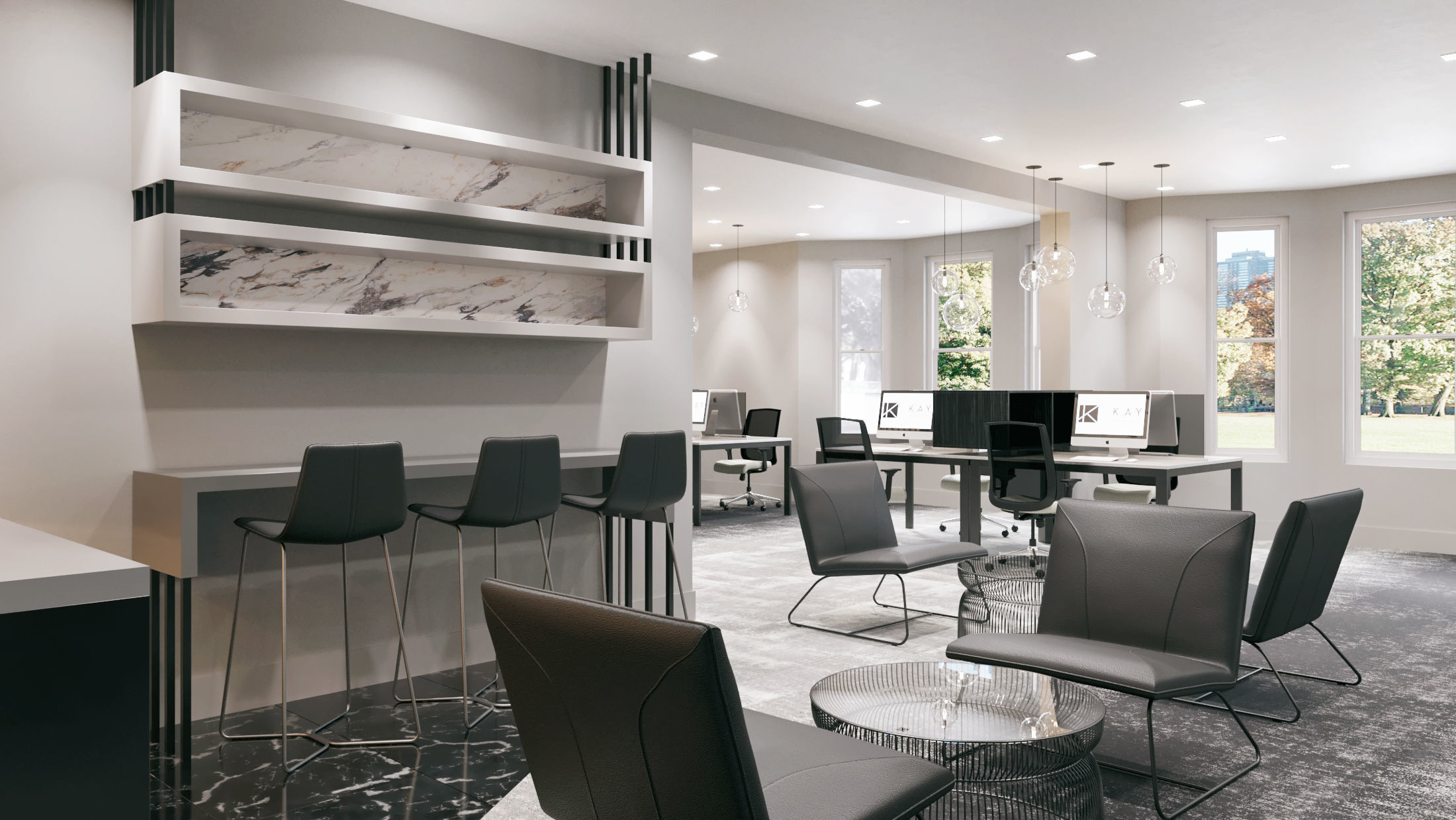 Office interior 3D model_2